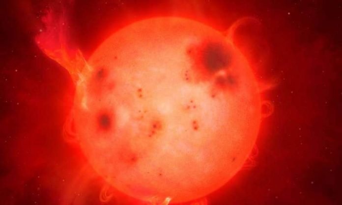 This small, cool star has super-flare 10 times more powerful than that on Sun