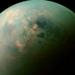 'Bathtub rings' around Titan's lakes might be made of alien crystals