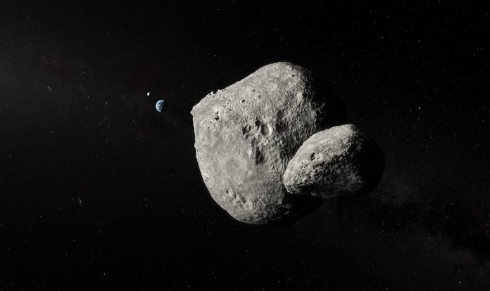 Very Large Telescope detected a passing double asteroid hurtling by Earth at 70 000 kmh