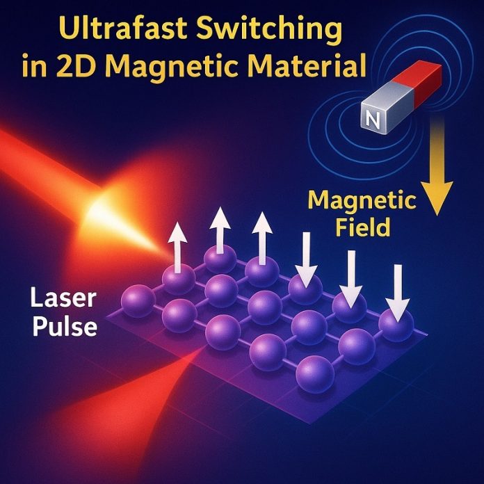 Scientists Control Magnetism at Light Speed in 2D Materials