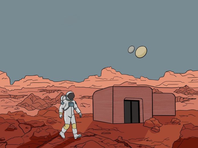 Scientists create Mars building material that grows like a plant