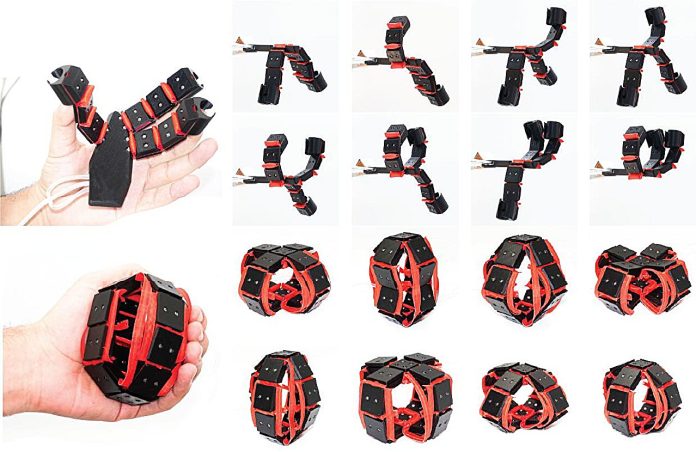 This shape-shifting robot glove lets you feel virtual objects