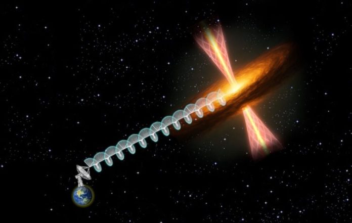 Astronomers spot unusual magnetic field around a massive young protostar