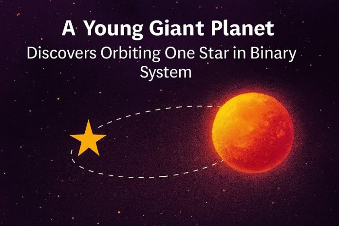 Scientists discover a giant young planet in a unique double star system