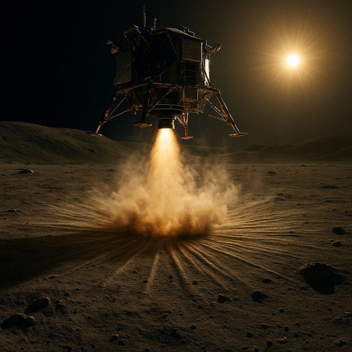 Why moon landings leave strange dust patterns