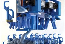 This knitting machine works like a 3D printer to create solid objects